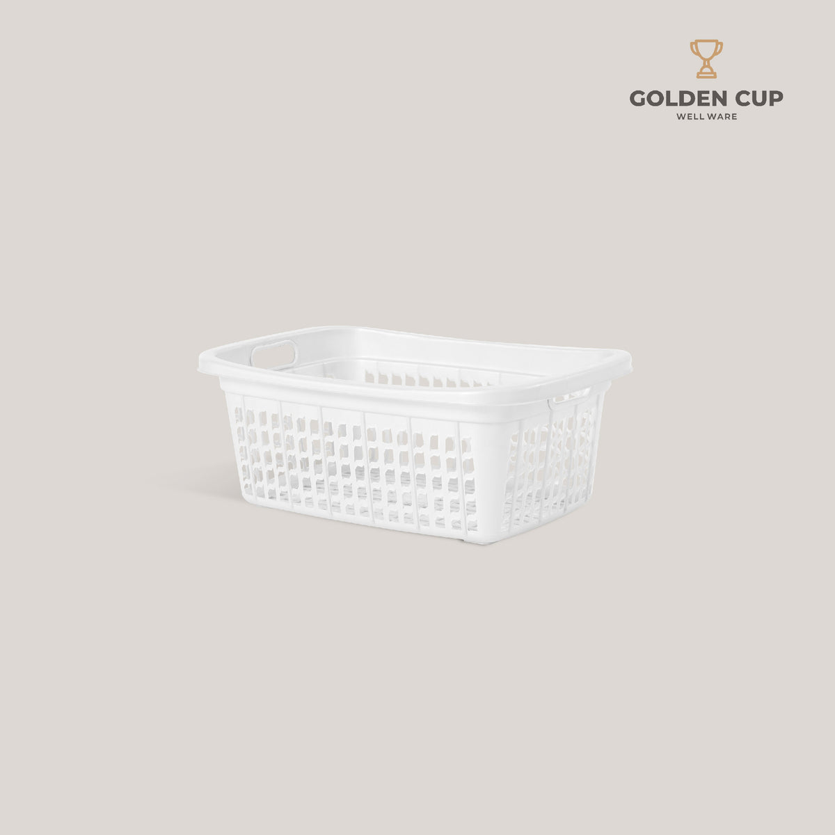 GOLDEN CUP ตะกร้าพลาสติก ตะกร้าใส่ของ เสื้อผ้า ทรงเหลี่ยมผืนผ้า AG227