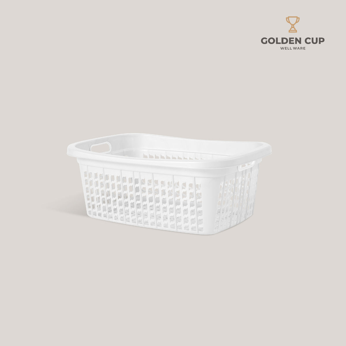 GOLDEN CUP ตะกร้าพลาสติก ตะกร้าใส่ของ เสื้อผ้า ทรงเหลี่ยมผืนผ้า AG228 แพ็ค 1