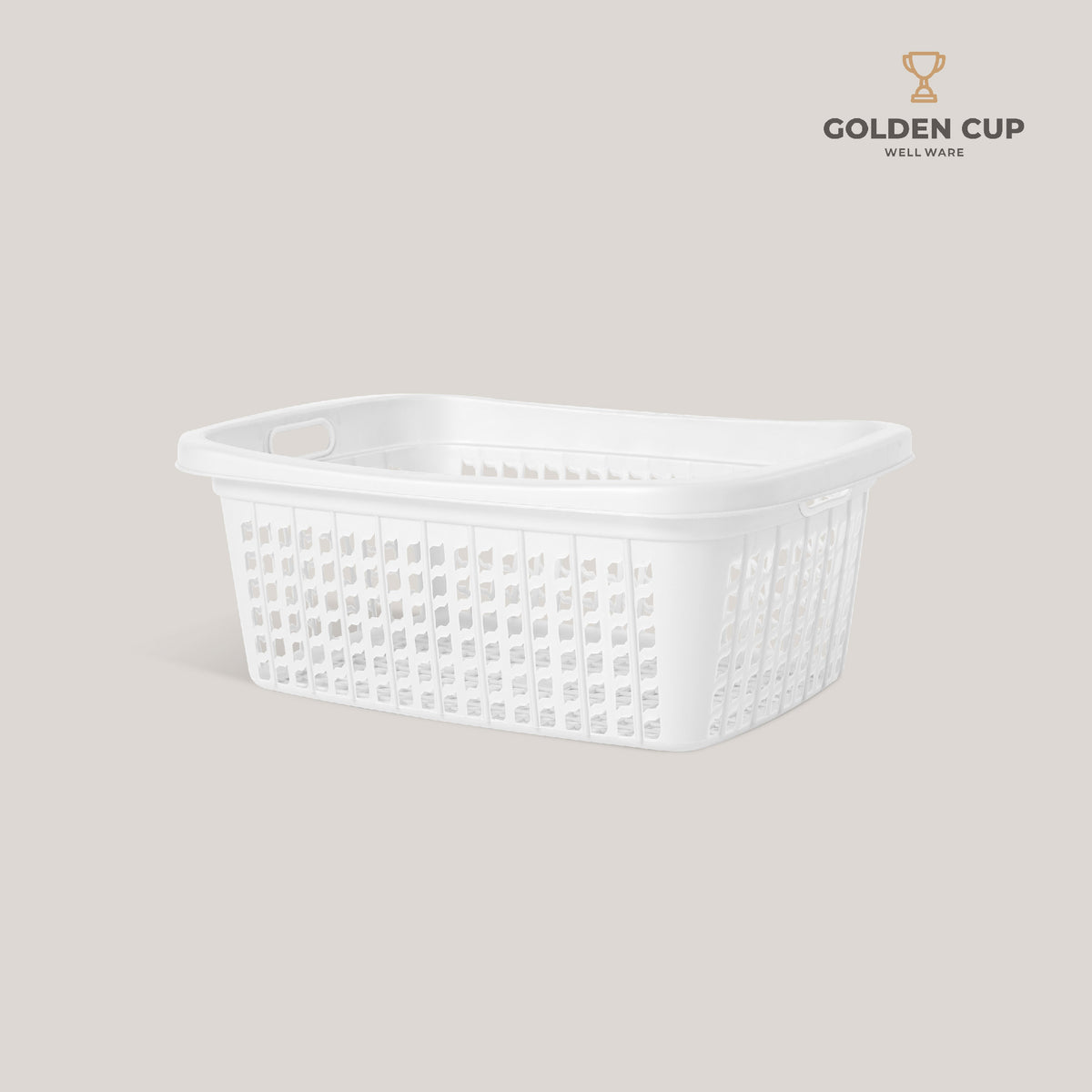 GOLDEN CUP ตะกร้าพลาสติก ตะกร้าใส่ของ เสื้อผ้า ทรงเหลี่ยมผืนผ้า AG229