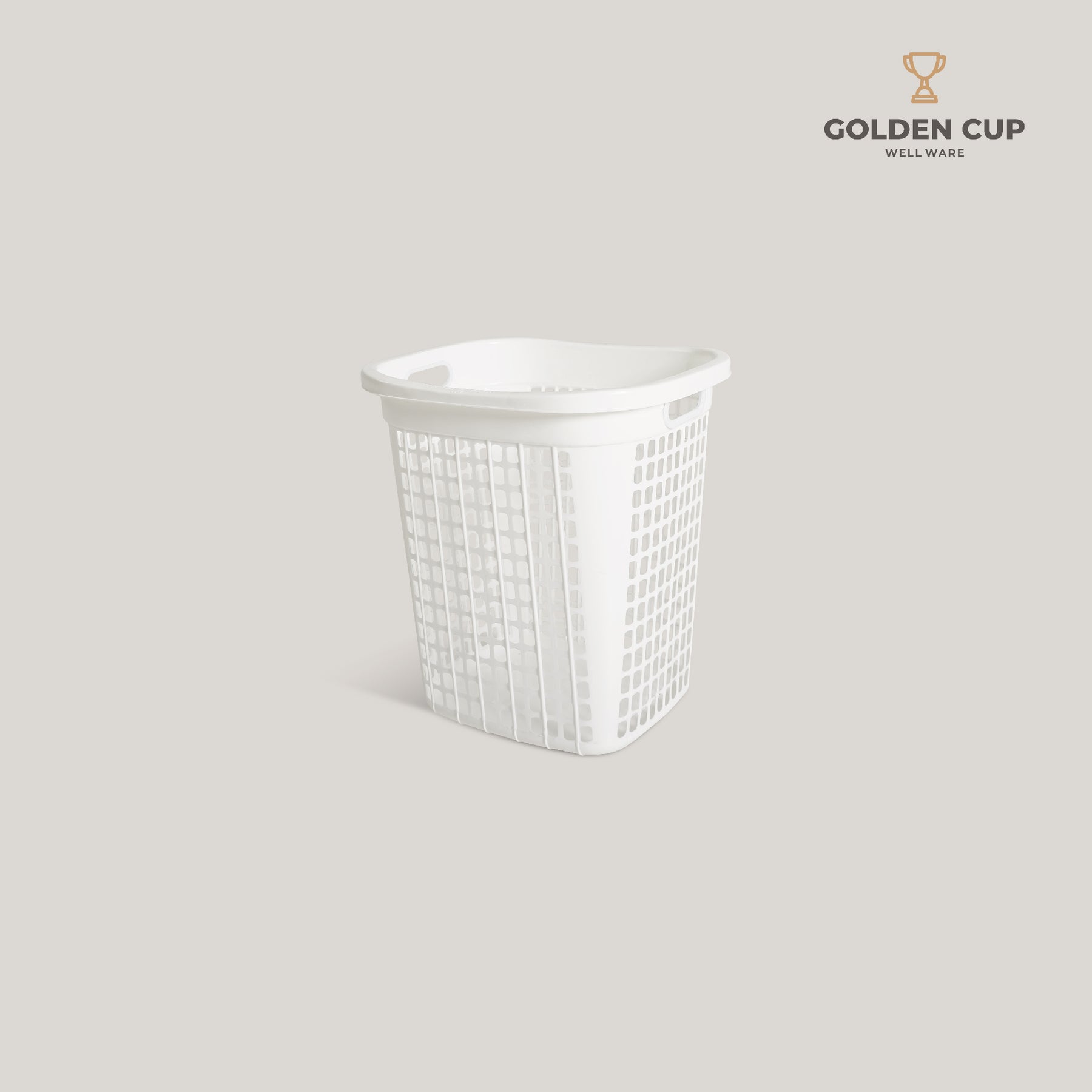 GOLDEN CUP ตะกร้าผ้าทรงเหลี่ยม 22 ลิตร AG293 แพ็ค 1 ใบ