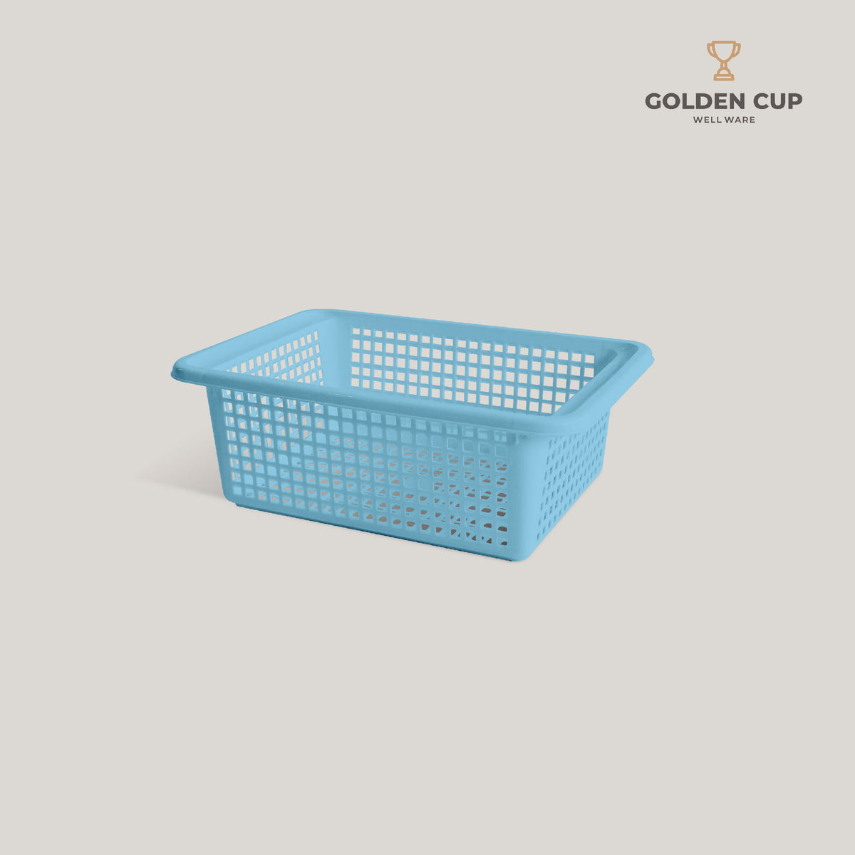GOLDEN CUP  ตะกร้าผ้าทรงเหลี่ยม14ลิตร AG296 แพ็ค 1 ใบ