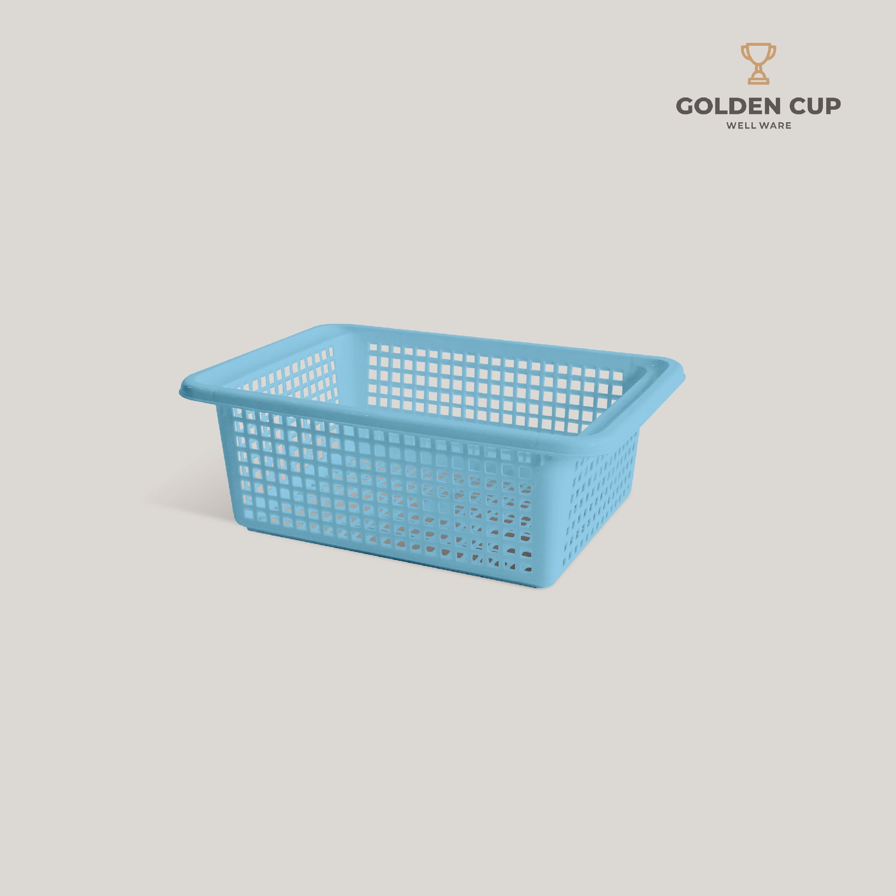 GOLDEN CUP ตะกร้าผ้าทรงเหลี่ยม14ลิตร AG296 แพ็ค 1 ใบ