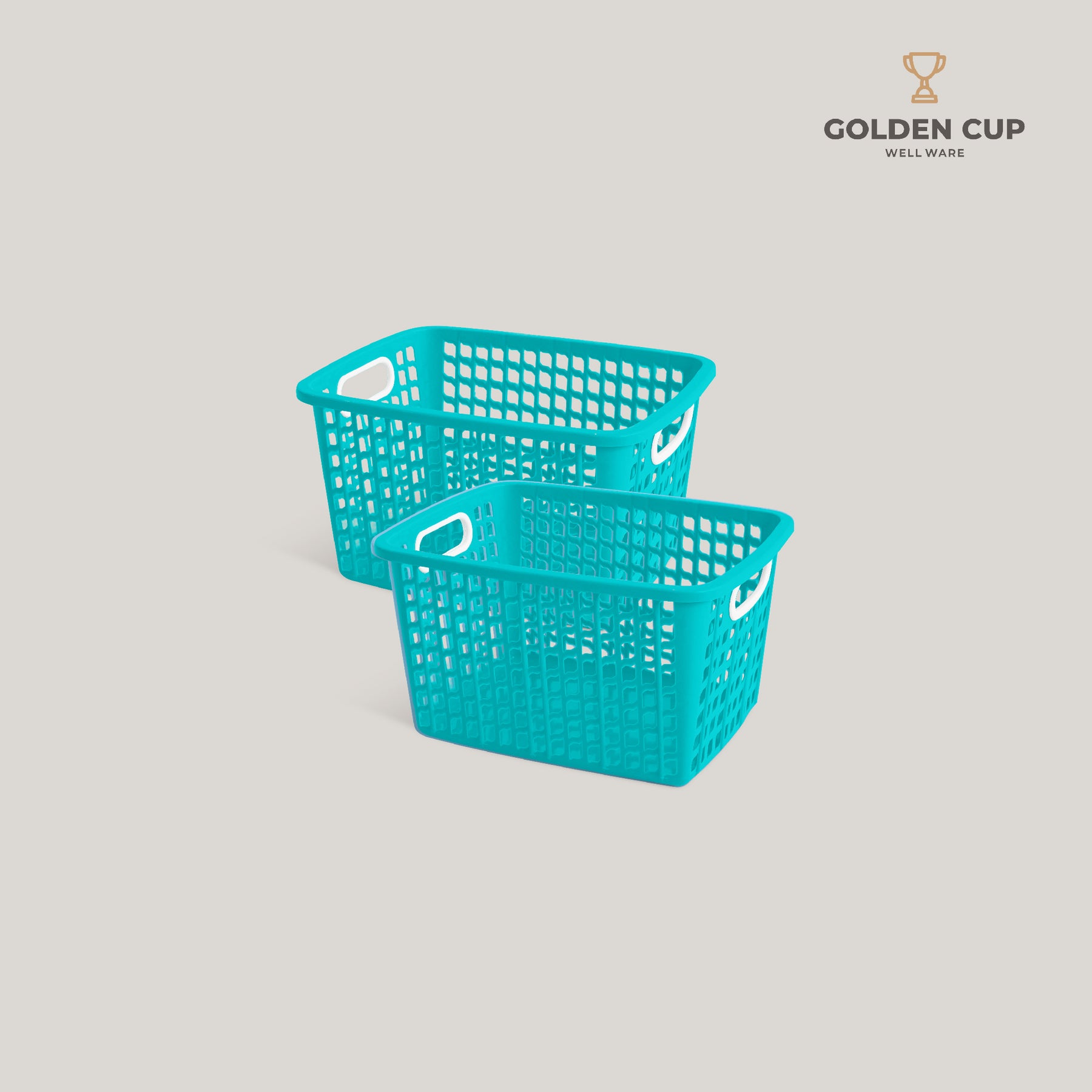 GOLDEN CUP ตะกร้าผ้าทรงเหลี่ยม AG326แพ็ค2