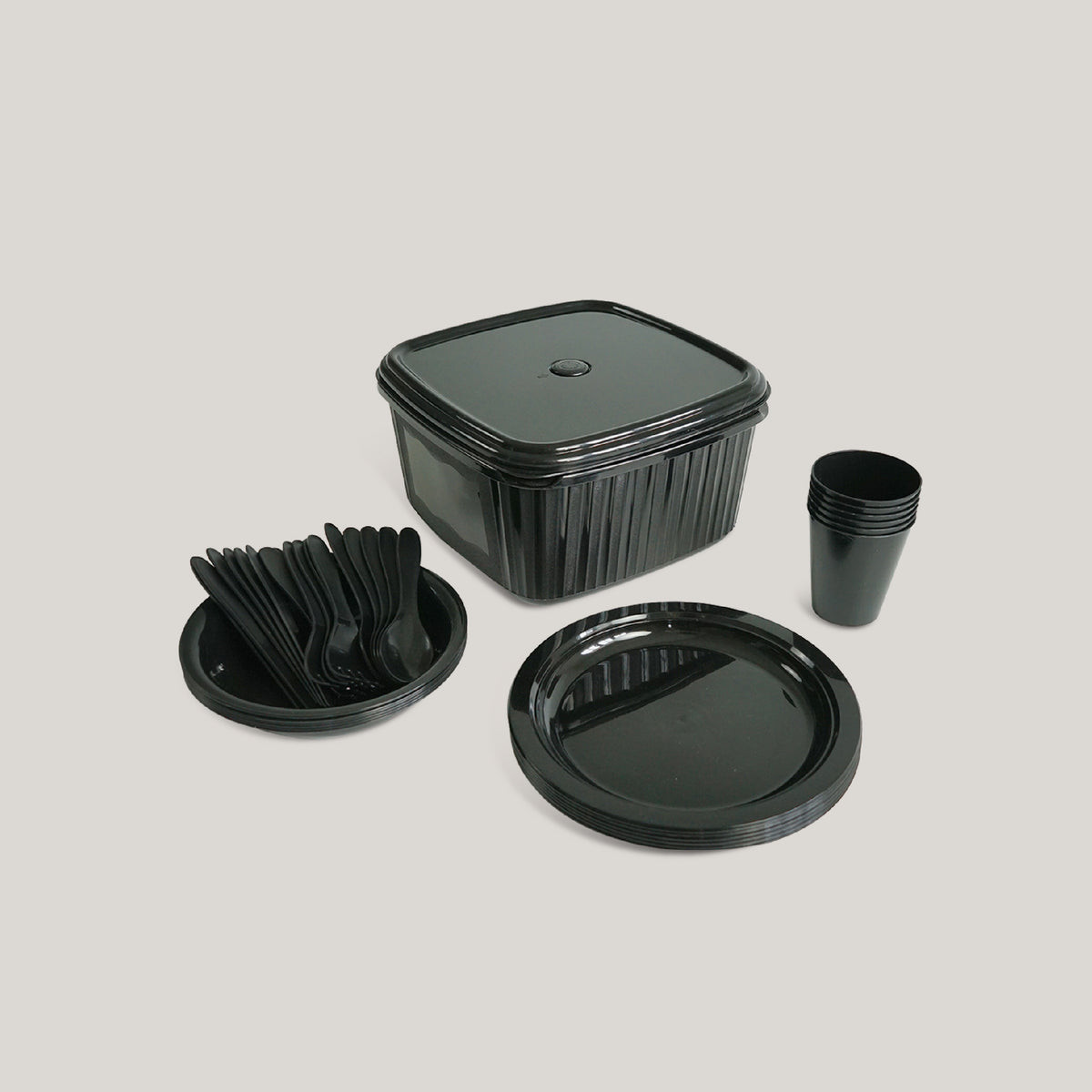 กล่องข้าวปิคนิค ชุดปิคนิค จานชามแคมป์ปิ้ง New Product "PICNIC SET" Camping Collection Set 37 Pcs.