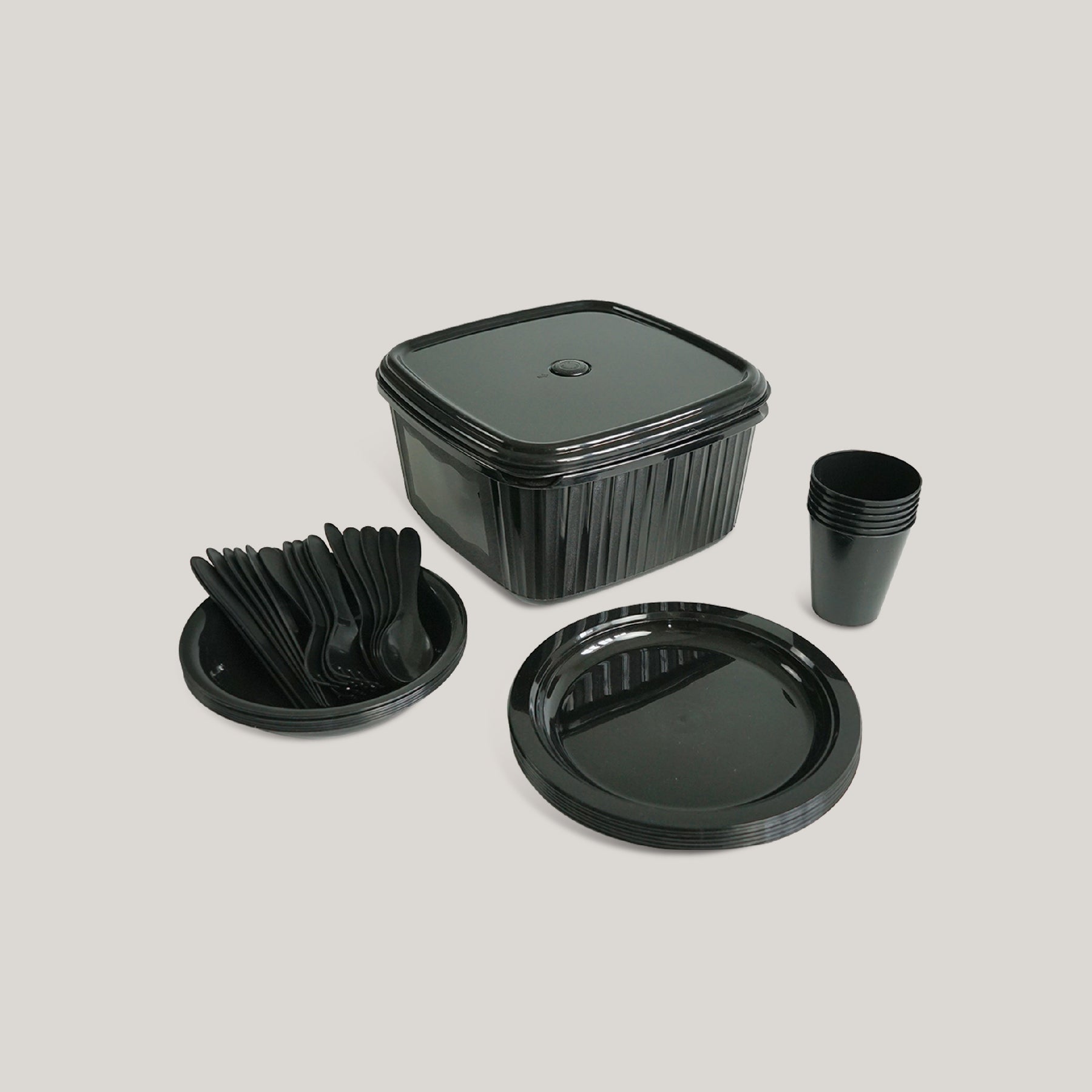กล่องข้าวปิคนิค ชุดปิคนิค จานชามแคมป์ปิ้ง New Product "PICNIC SET" Camping Collection Set 37 Pcs.