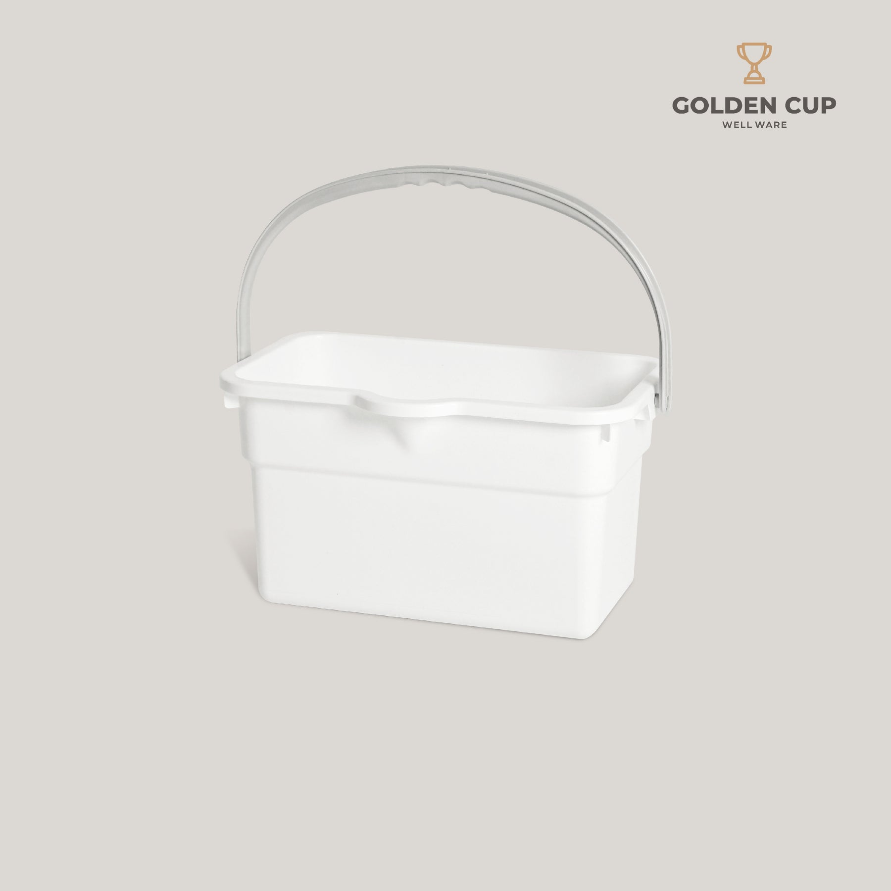 GOLDEN CUP ถังอเนกประสงค์ ถังใส่น้ำ ถังใส่ของ AG399 ความจุ 14 ลิตร สีขาว