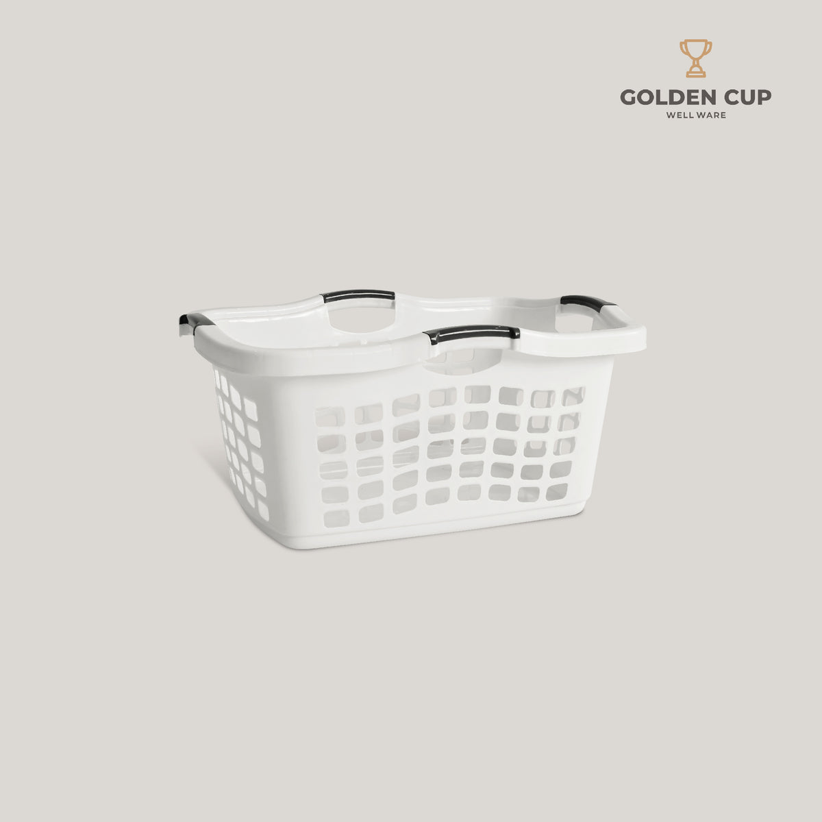 GOLDEN CUP ตะกร้าพลาสติก ตะกร้าใส่ของ เสื้อผ้า ทรงเหลี่ยมผืนผ้า (AG432) แพ็ค 1 ชิ้น