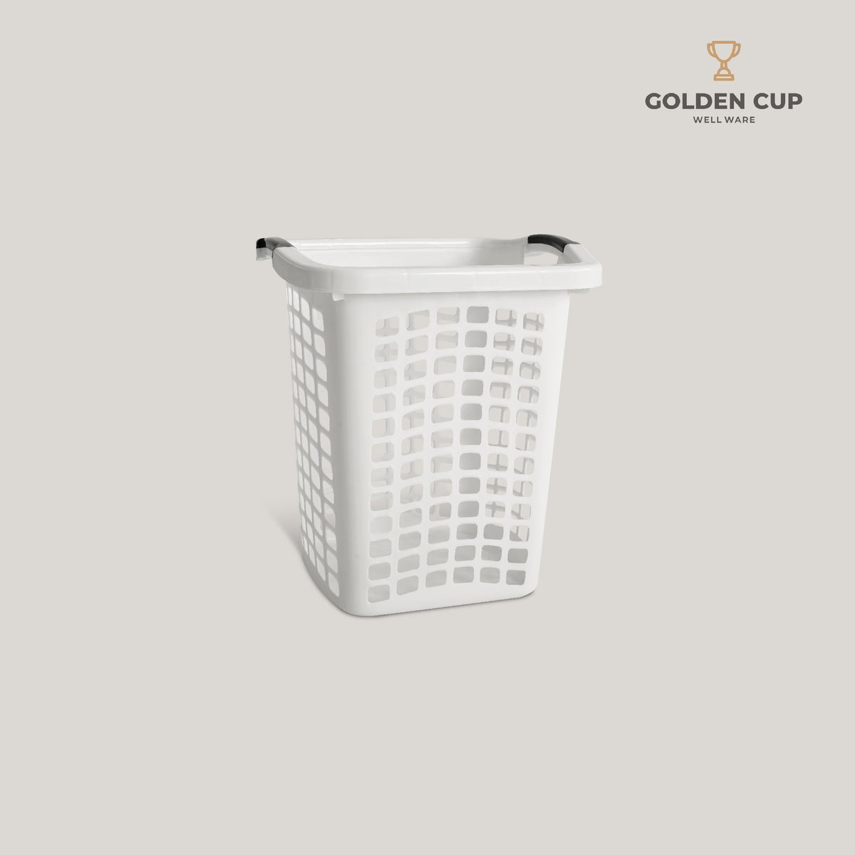 GOLDEN CUP ตะกร้าพลาสติก ตะกร้าใส่ของ เสื้อผ้า ทรงเหลี่ยม (AG433) แพ็ค 1 ชิ้น