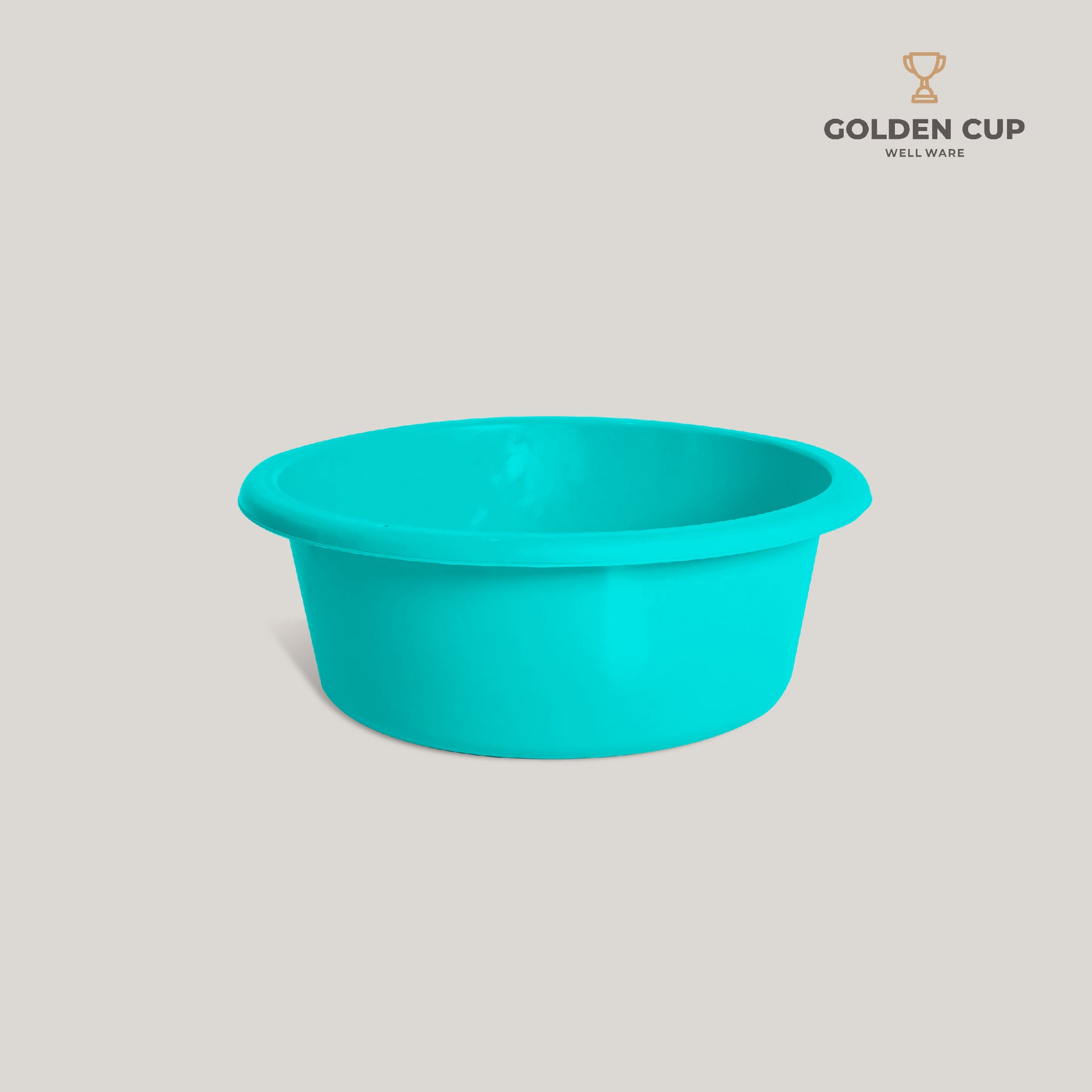 GOLDEN CUP กะละมังพลาสติก ทรงกลม AG50 ขนาด 50 cm แพ็ค 1 ชิ้น