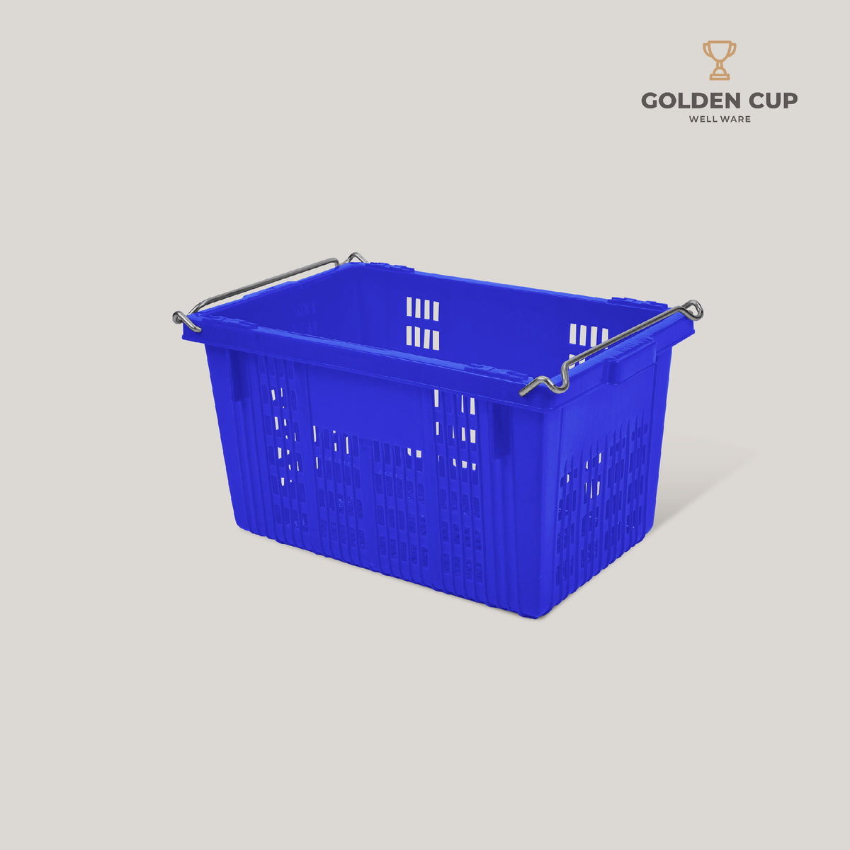 GOLDEN CUP ลังพลาสติกหูเหล็ก AG111