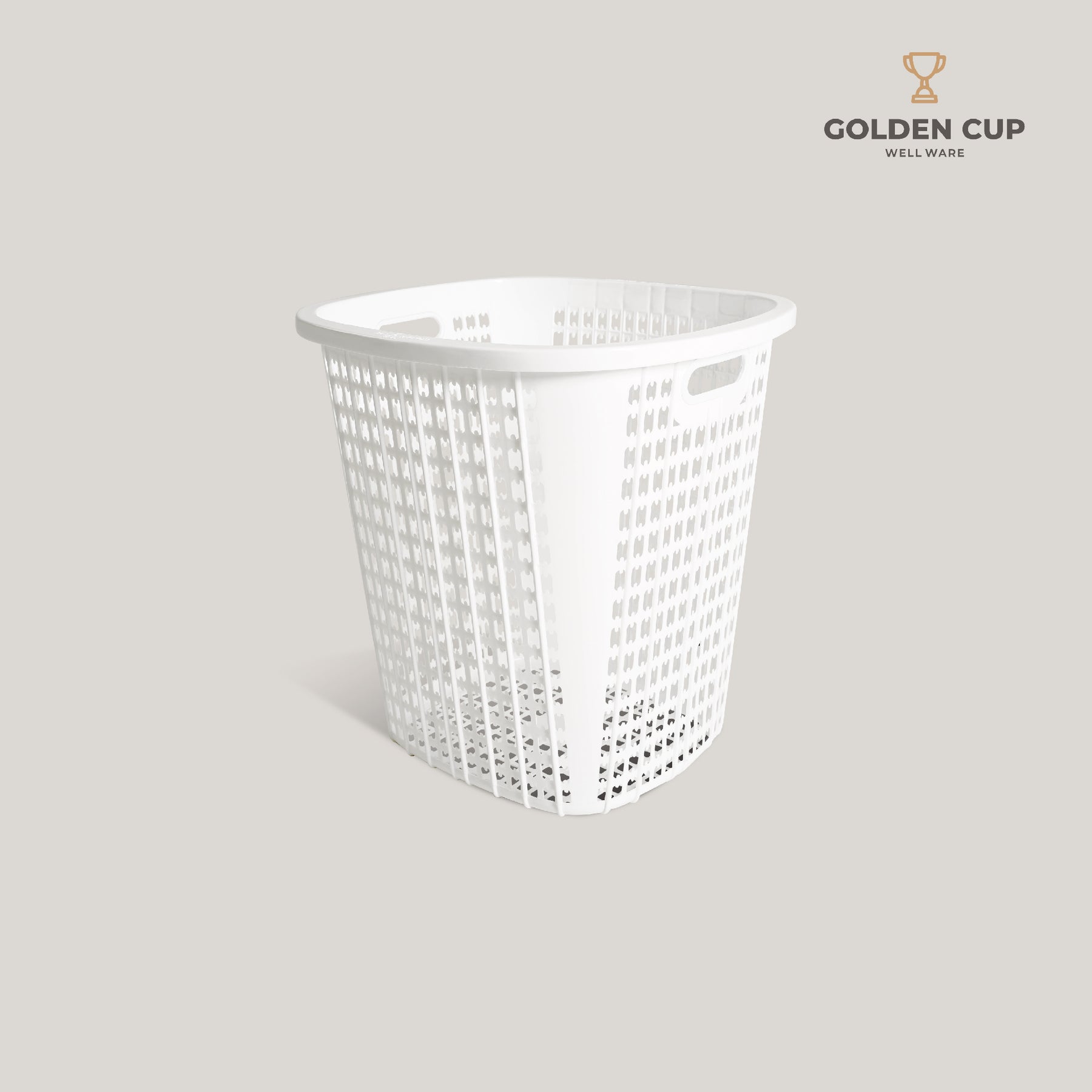 GOLDEN CUP ตะกร้าผ้าทรงเหลี่ยม47ลิตรAG555 แพ็ค 1 ใบ