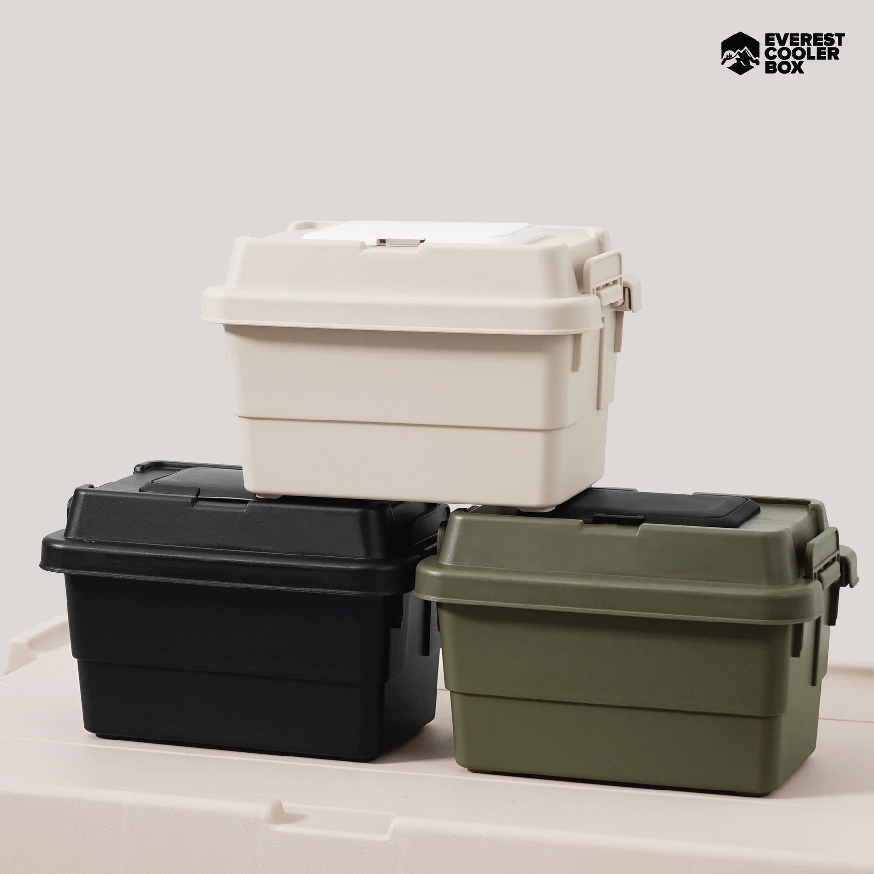 รุ่นใหม่ !! ลังเก็บของมินิมอล STACKING CONTAINER กล่องใส่ทิชชู่1.1 ลิตร Camping Box 1.1L ลังจิ๋ว