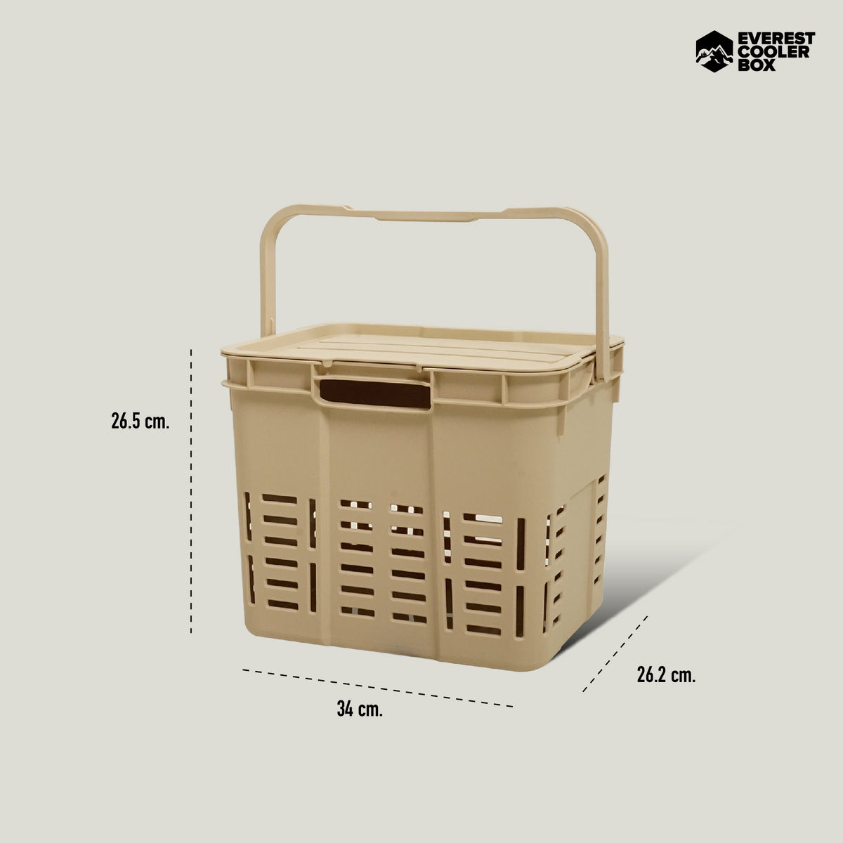 EVEREST STACKING MESH BOX ตะกร้าพร้อมฝาปิด 16 ลิตร ดีไซน์มินิมอล แข็งแรง ใช้งานได้อเนกประสงค์