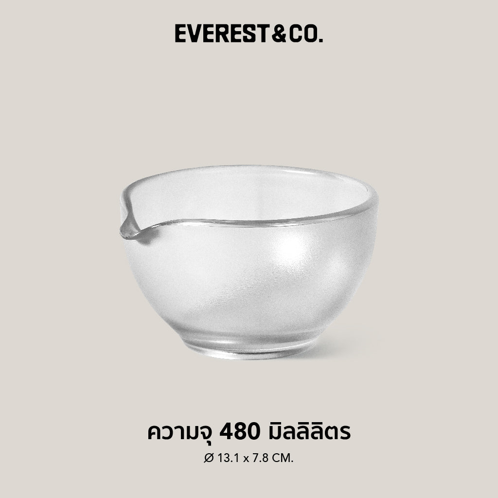 EVEREST&CO. ถ้วยชงชา ถ้วยตีมัทฉะ PC Food Grade ตกไม่แตก รุ่น CHAWAN LITE ขนาด 480 ml.