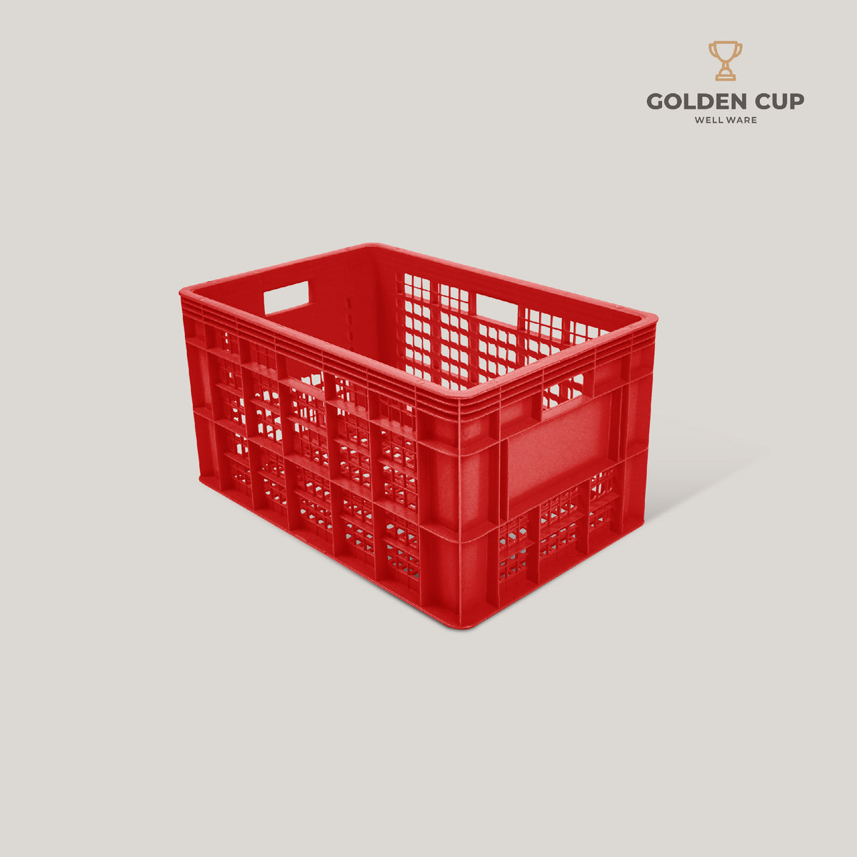 GOLDEN CUP ลังพลาสติกโปร่งหนาพิเศษ AG112