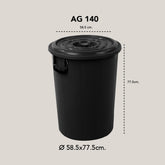 GOLDEN CUP ถังอเนกประสงค์ ถังใส่น้ำ ถังใส่ของ ( AG140 ) ความจุ 40 แกลลอน