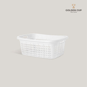 GOLDEN CUP ตะกร้าพลาสติก ตะกร้าใส่ของ เสื้อผ้า ทรงเหลี่ยมผืนผ้า AG228 แพ็ค 1