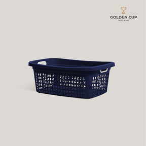 GOLDEN CUP ตะกร้าพลาสติก ตะกร้าใส่ของ เสื้อผ้า ทรงเหลี่ยมผืนผ้า AG228 แพ็ค 1