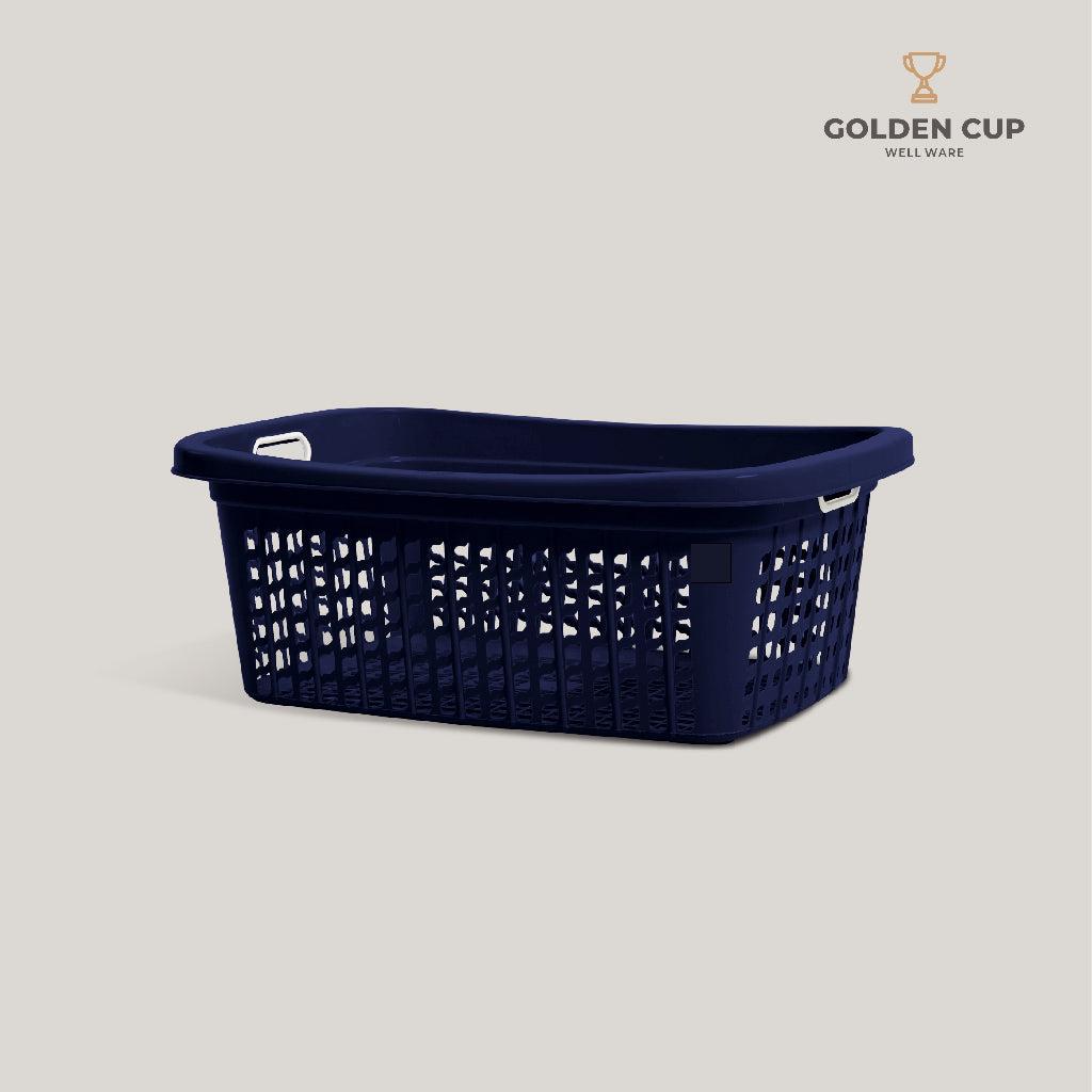 GOLDEN CUP ตะกร้าพลาสติก ตะกร้าใส่ของ เสื้อผ้า ทรงเหลี่ยมผืนผ้า AG229