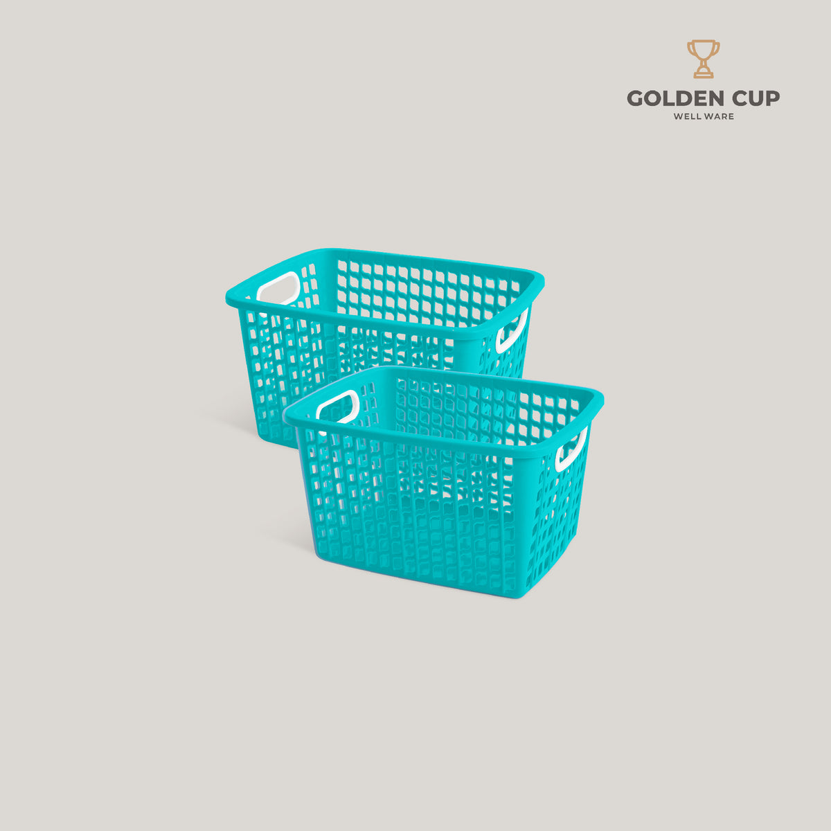 GOLDEN CUP ตระกร้าผ้าทรงเหลี่ยม AG326แพ็ค2