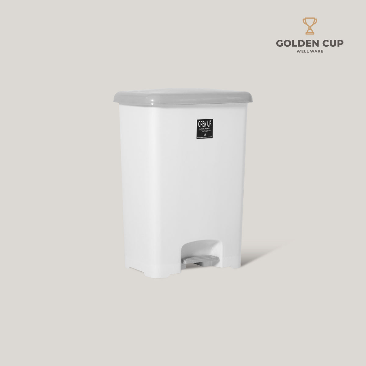 GOLDEN CUP ถังขยะขาเหยียบ42ลิตร พร้อมถังเก็บขยะ รุ่น AG329