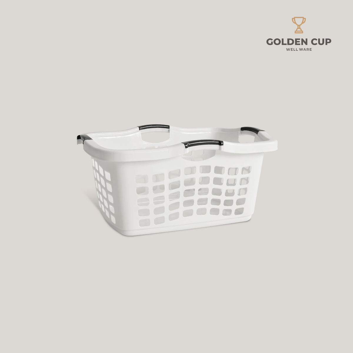 GOLDEN CUP ตระกร้าพลาสติก ตระกร้าใส่ของ เสื้อผ้า ทรงเหลี่ยมผืนผ้า (AG432) แพ็ค 1 ชิ้น