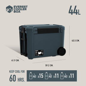 Stackaway Cooler Box 44L, 65L (Made in Japan) กระติกน้ำแข็งมีล้อลาก 44 ลิตรและ 65 ลิตร