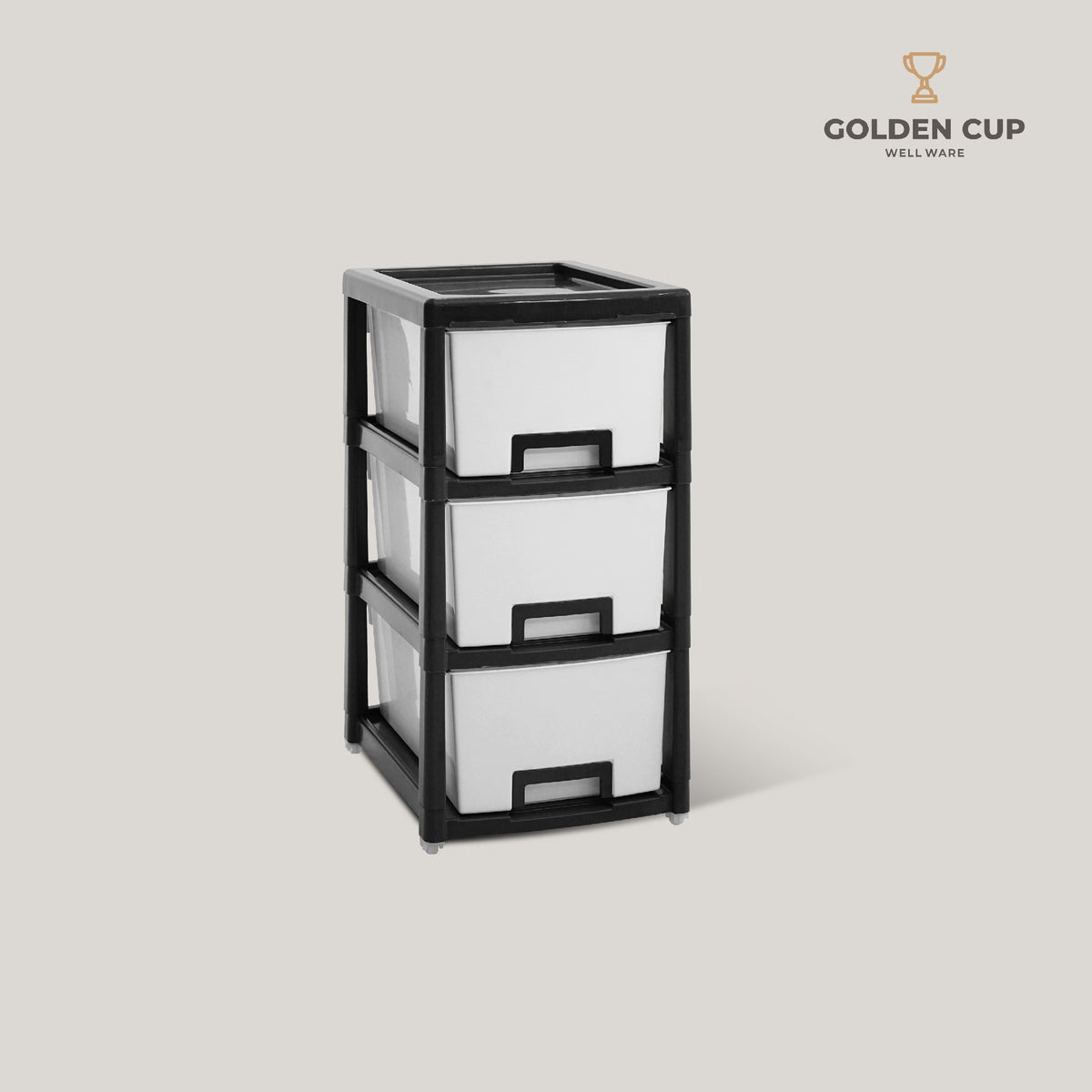 GOLDEN CUP ตู้ลิ้นชักพลาสติก 3 ชั้น AG456/3