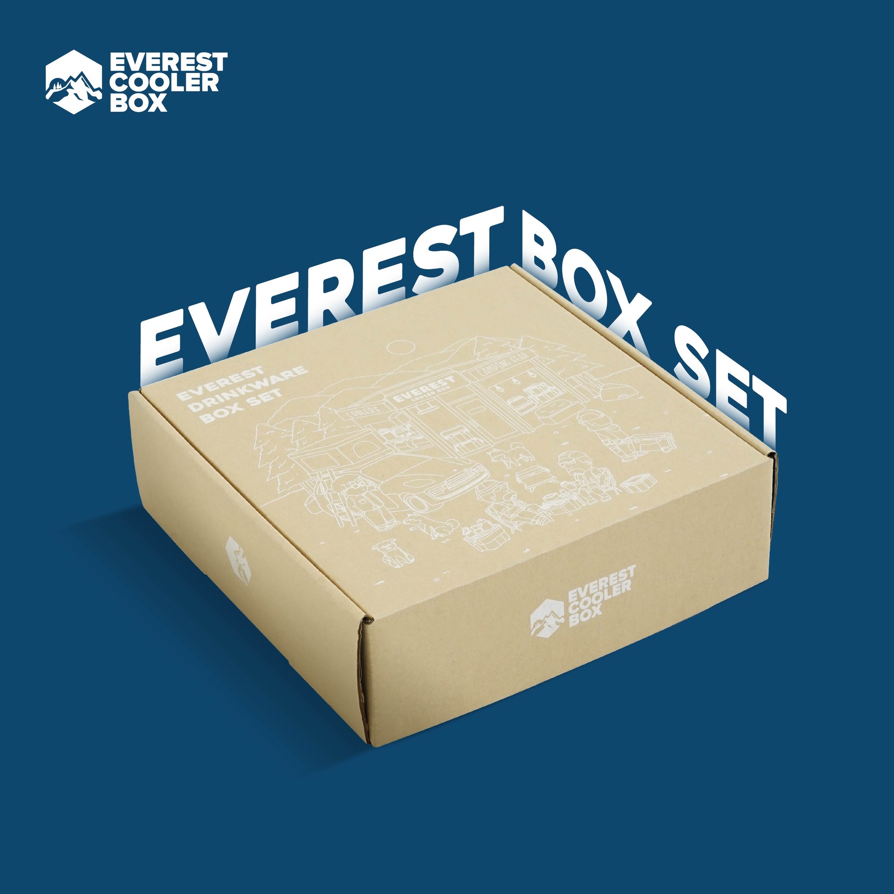 Everest Drinkware Box Set แก้วน้ำกระบอกน้ำเก็บความเย็น พร้อมกล่องของขวัญพรีเมี่ยม ขนาด 590ml, 480ml, 530ml