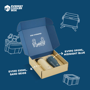 Everest Drinkware Box Set แก้วน้ำกระบอกน้ำเก็บความเย็น พร้อมกล่องของขวัญพรีเมี่ยม ขนาด 590ml, 480ml, 530ml