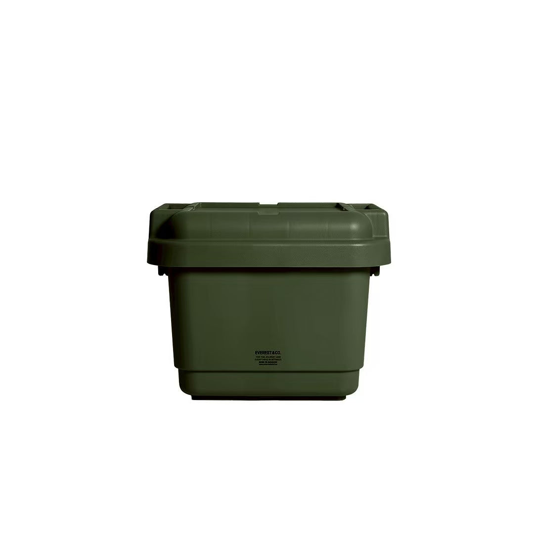 EVEREST&CO. STACKAWAY CONTAINER (S) 33 ลิตร ผลิตในญี่ปุ่น รับน้ำหนัก 100 kg ฝา PE โฟม กันน้ำ กันฝุ่น ขนาด W 44 x D 40 x H 38 cm ใช้ได้ทั้งโต๊ะและที่นั่ง พร้อมช่องรัดสายรัด