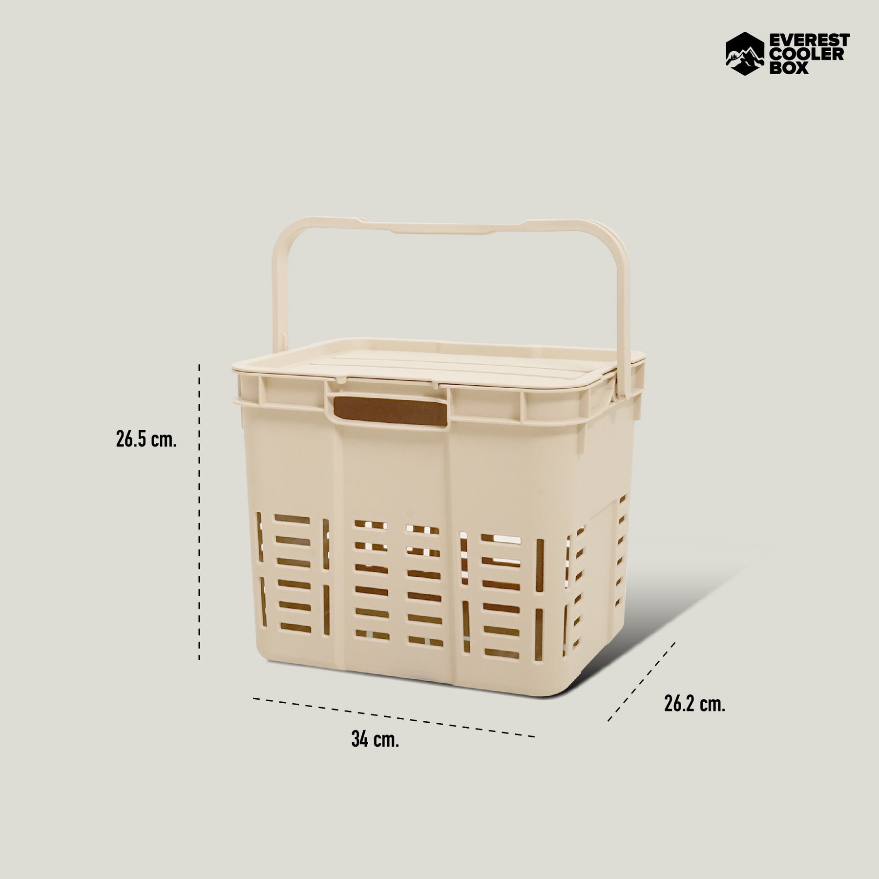 EVEREST STACKING MESH BOX ตะกร้าพร้อมฝาปิด 16 ลิตร ดีไซน์มินิมอล แข็งแรง ใช้งานได้อเนกประสงค์