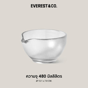 EVEREST&CO. ถ้วยชงชา ถ้วยตีมัทฉะ PC Food Grade ตกไม่แตก รุ่น CHAWAN LITE ขนาด 480 ml.